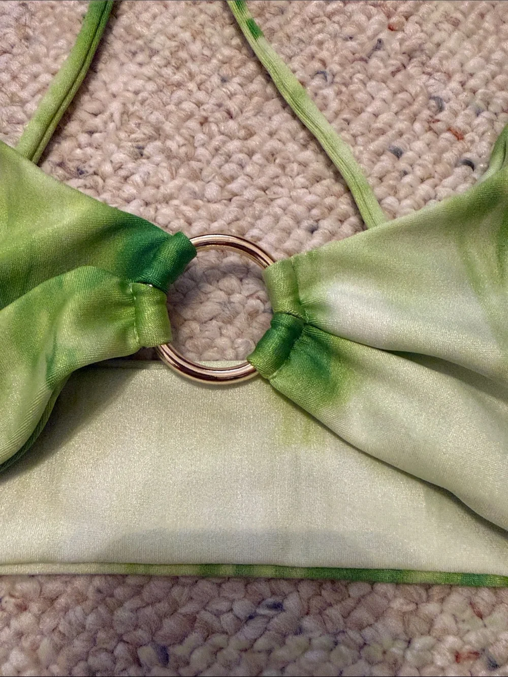 Lovers + Friends Green Tie-Dye Ring Bikini Set - Picture 4 of 6